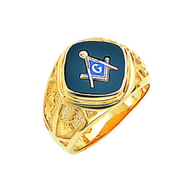 Masonic Blue Lodge Ring Gold New