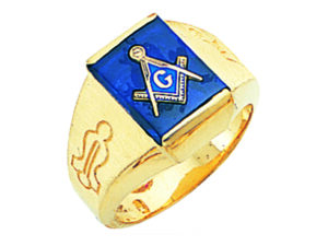 Masonic Blue Lodge Ring Gold New