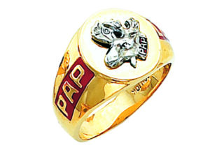 Moose Ring - Open Back in 10K Gold (FL246M)