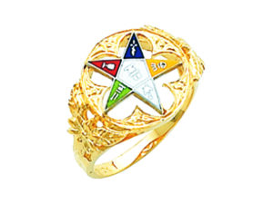 Eastern Star Ring Gold New For Sale
