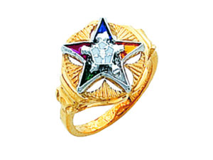 Eastern Star Ring Gold New For Sale