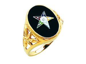 Eastern Star Ring Gold New For Sale