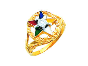 Eastern Star Ring Gold New For Sale