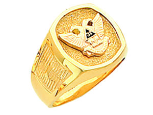 Scottish Rite 32nd Degree Ring Wings Up New