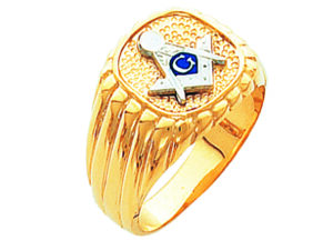 Masonic Blue Lodge Ring Gold New