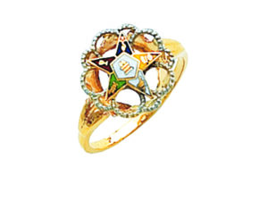 Eastern Star Ring Gold New For Sale