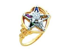 Eastern Star Ring Gold New For Sale