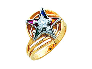 Eastern Star Ring Gold New For Sale