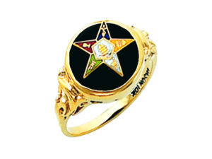 Eastern Star Ring Gold New For Sale