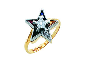 Eastern Star Ring Gold New For Sale