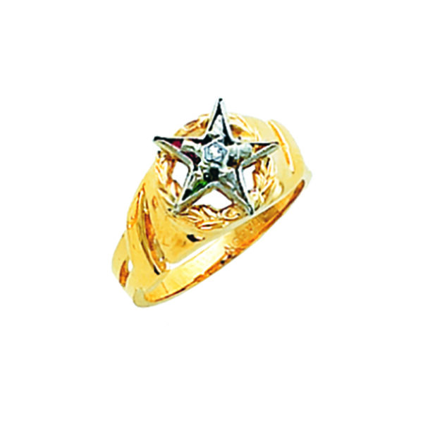 Eastern Star Ring Gold New For Sale