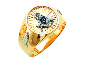 Masonic Blue Lodge Ring Gold New