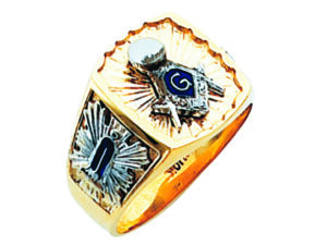Masonic Blue Lodge Ring Gold New