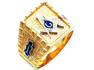 Masonic Blue Lodge Ring Gold New