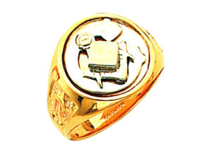 Masonic Blue Lodge Ring Gold New