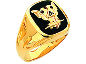Scottish Rite 32nd Degree Ring Wings Up New
