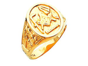 Masonic Blue Lodge Ring Gold New