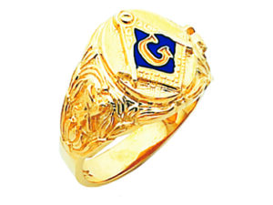 Masonic Blue Lodge Ring Gold New