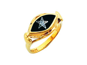 Eastern Star Ring Gold New For Sale