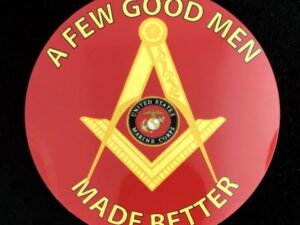 Marine Corps "A Few Good Men" Full Color Auto Plate Masonic U.S 