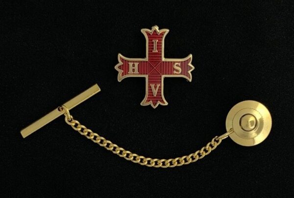 Red Cross of Constantine Tie Tack Gold New