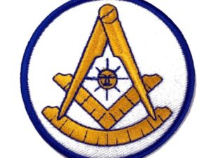 Masonic Past Master White Embroidered Patch New
