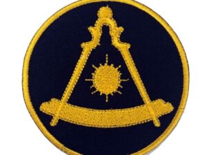 Masonic Past Master Black Embroidered Patch New