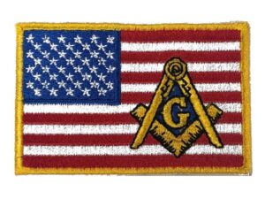 Masonic US Flag Embroidered Patch New