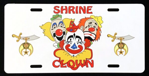 Shrine Shriner Clown Auto Plate New