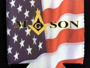 Masonic US Flag Can Cooler New