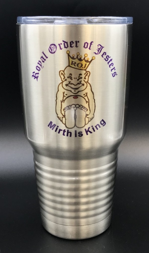Royal Order of Jesters Stainless Steel Cup Tumbler New