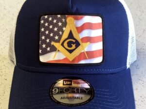 Masonic US Flag Cap Hat Blue New