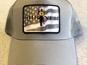 Shrine Shriner US Flag Cap Hat Gray New