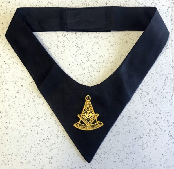 Masonic Past Master Cravat Tie Black New