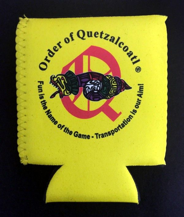 Order of Quetzalcoatl Can Cooler Yellow