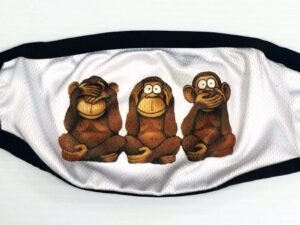 Three Wise Monkeys Face Mask New For Sale