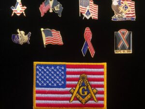 Masonic Patriotic Lapel Pin & Patch Collection