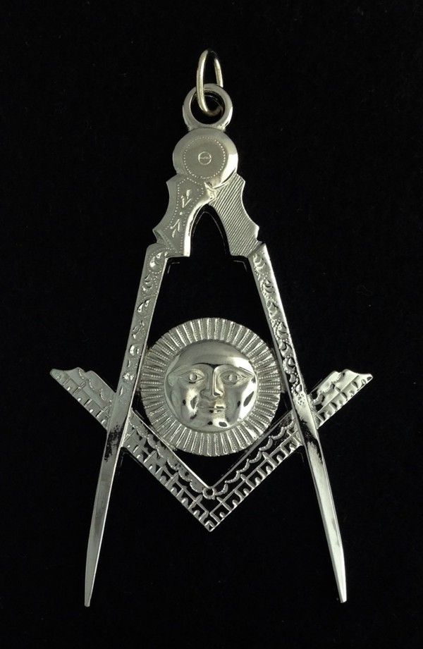 Masonic Collar SILVER Jewel SENIOR DEACON with Blue NECK Strap by DEURA USA 