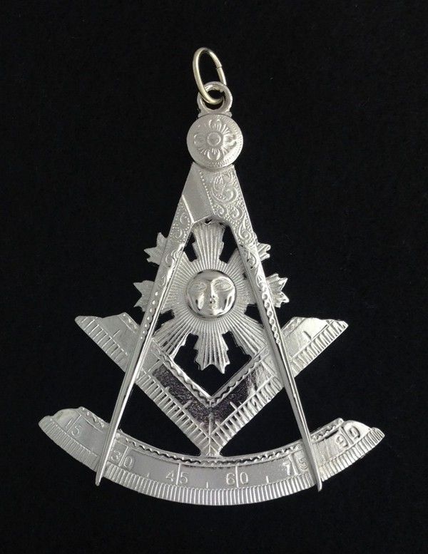 Masonic Past Master Collar Jewel Silver New