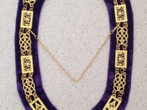 Masonic Grand Lodge Chain Collar Purple Velvet