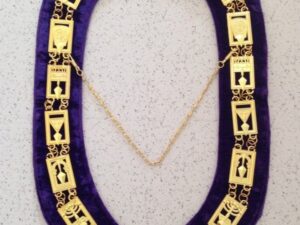 Royal Select Master Chain Collar Gold Purple Velvet