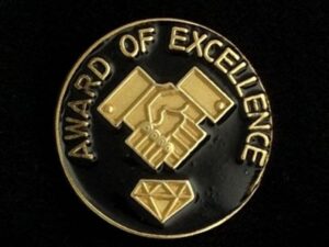 Award of Excellence Lapel Pin New