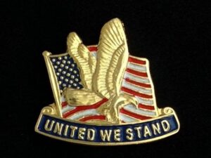 United We Stand US Flag lapel Pin New