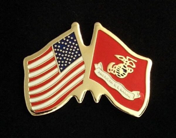 Marine Corps US Flag Lapel Pin New