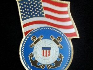 Coast Guard US Flag Lapel Pin New