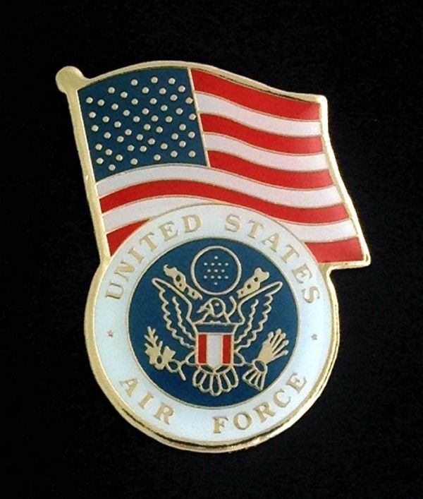USNV-1 United States Navy with Flag Lapel Pin