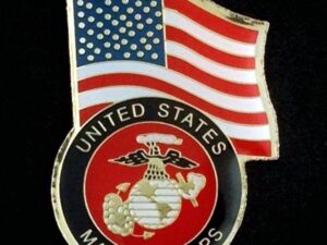Marine Corps US Flag Lapel Pin New