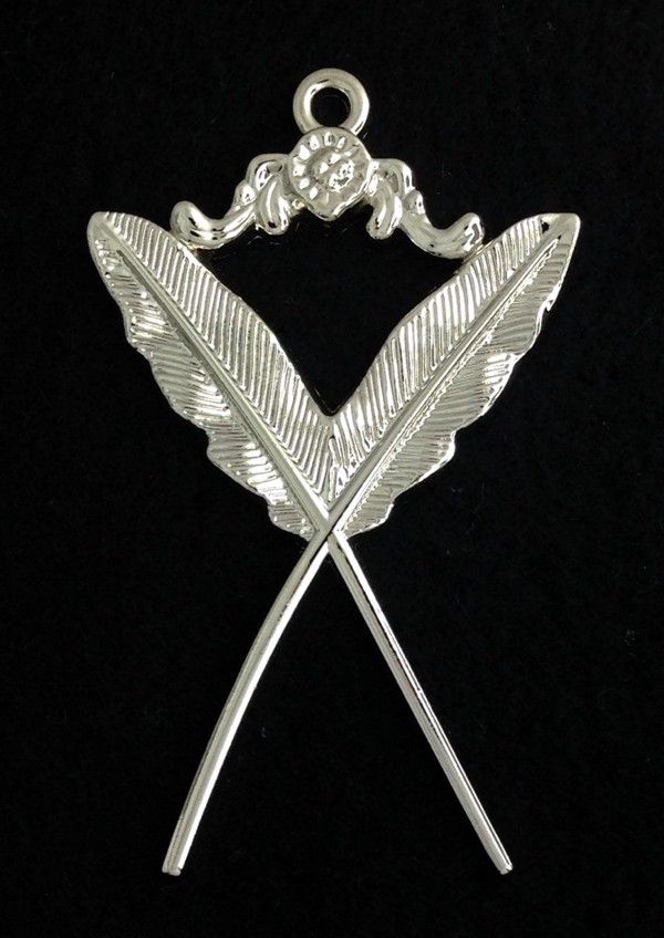 Masonic Lodge Secretary Jewel Silver New
