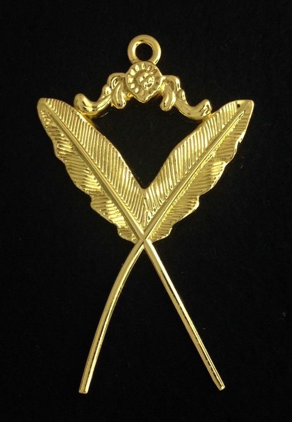 Masonic Lodge Secretary Jewel Gold New