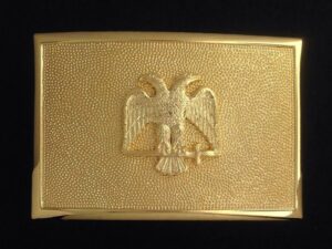 Scottish Rite Sword Belt Buckle Gold New